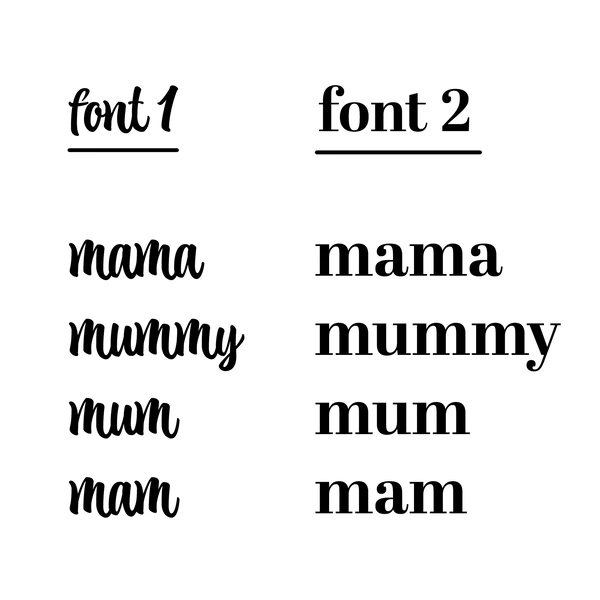  Font Choices
