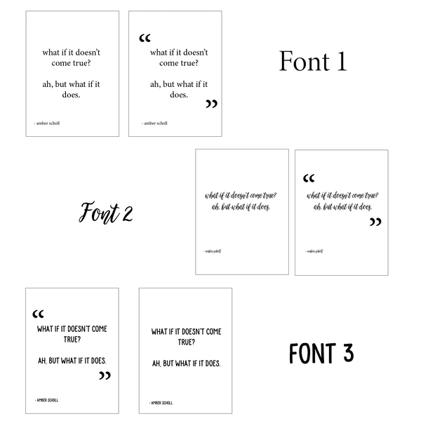  Font Choices
